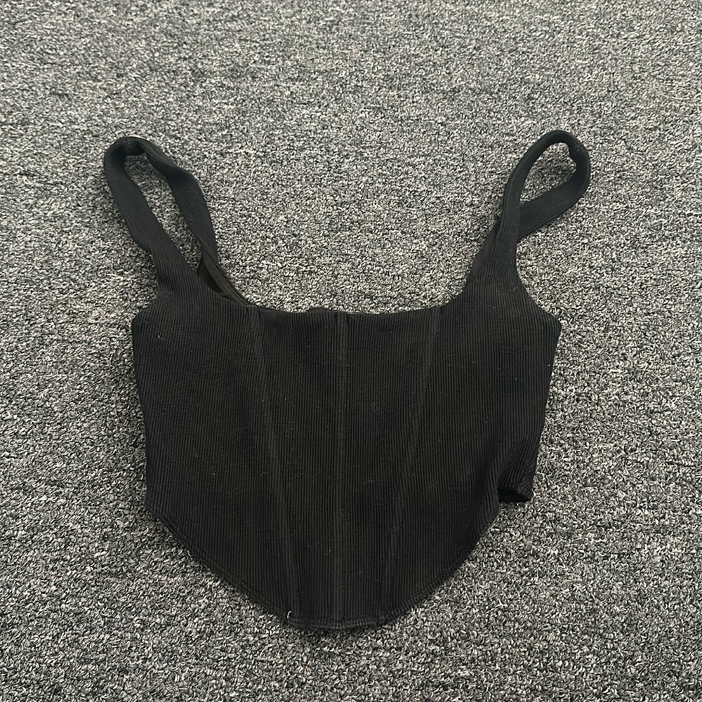 PP black corset style top